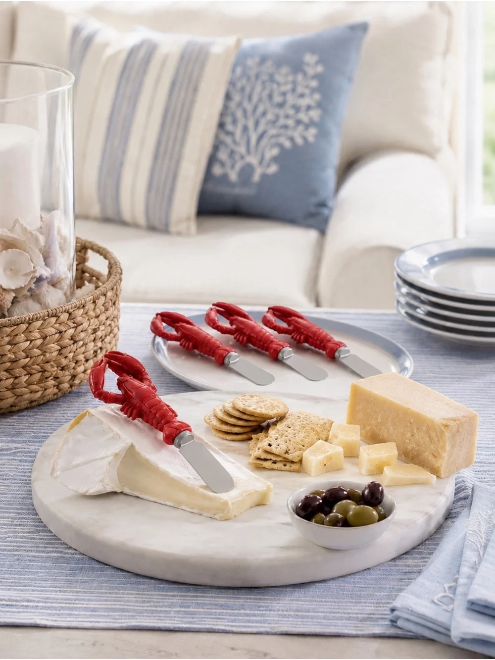 Lobster-Handle Cheese Knife Set - 4-Piece